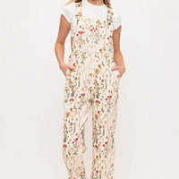 Mushroom Meadows Print Overalls