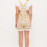 Retro Mod Floral Shortalls