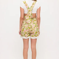 Lotus Flower And Lilly Pads Print Shortalls