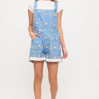 Bee Garden Print Shortalls