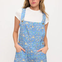 Bee Garden Print Shortalls