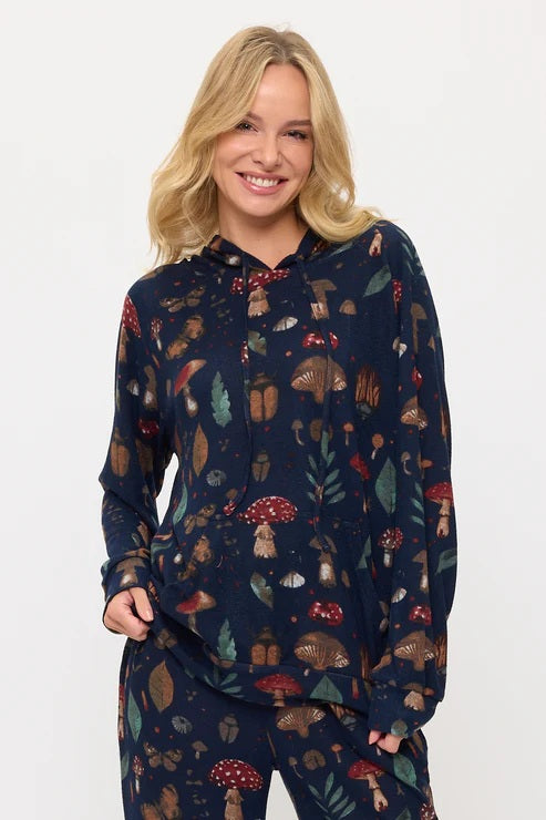 Mushrooms And Bugs Tunic Hoodie