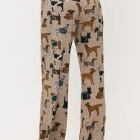 Holiday Dogs Print Tunic Pants