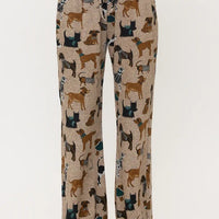 Holiday Dogs Print Tunic Pants