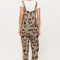 Holiday Dog Print Overalls