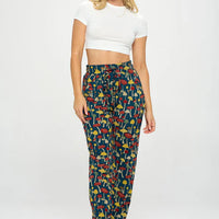 Vintage Mushroom Print Tunic Pants