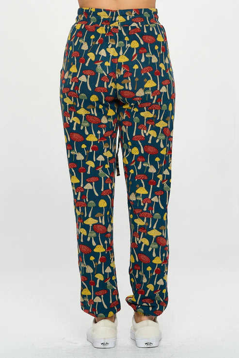Vintage Mushroom Print Tunic Pants