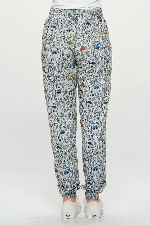 Lavender Mushroon Print Tunic Pants