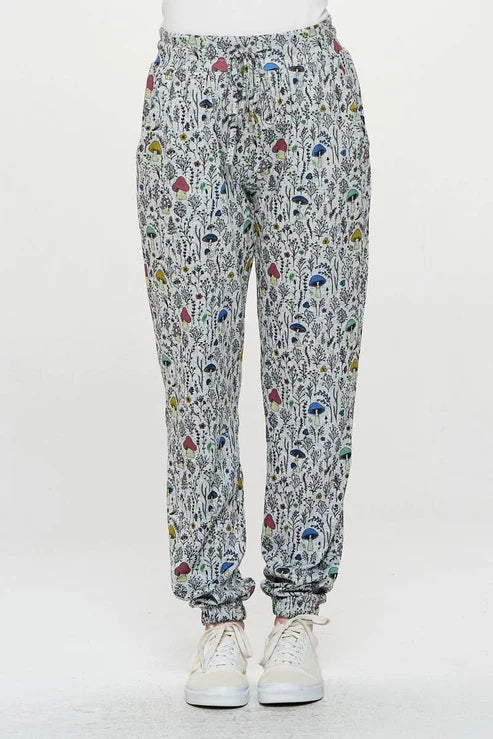 Lavender Mushroon Print Tunic Pants