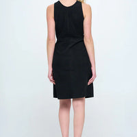 Black Corduroy Button Up Dress