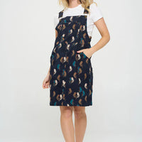 Parrot Print Corduroy Dress