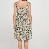 Black & Whtie Daisy Print Dress