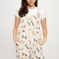Multi Horse Print Jumpsuit