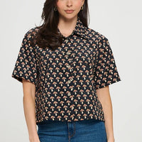 All Over Mushroom Print Shirt