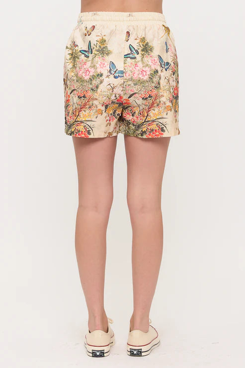 Butterfly Floral Print Shorts