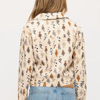 Whimsical Cat Tails Print Jacket