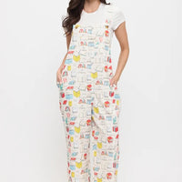 Colourful Books Print Overalls