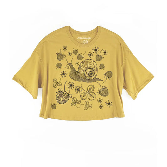 Snail Clover Crop Tee