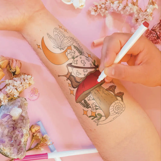 Snail Garden Temporary Tattoo