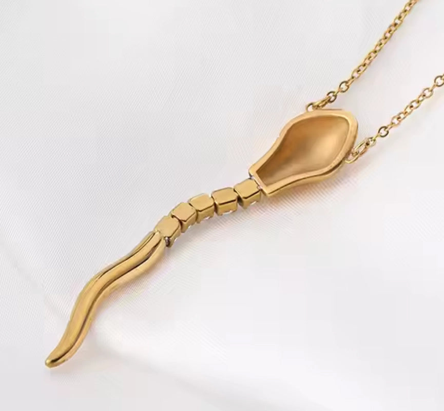 Snake - Tennis Necklace Serpent - Steel 14K Cz Necklace