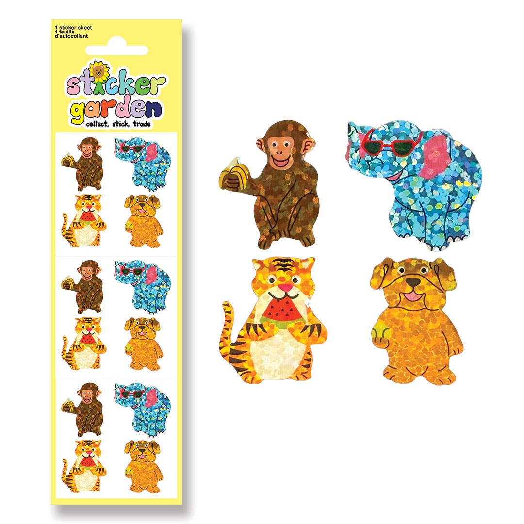 SPARKLE ANIMALS HAVING FUN STICK SHEET
