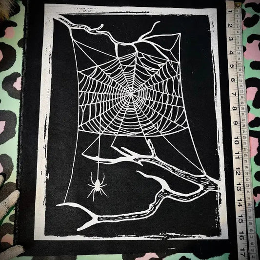 Large Spider Web Back Patch