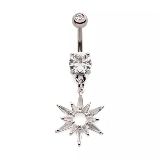 Spikey Sun Jewelled Navel