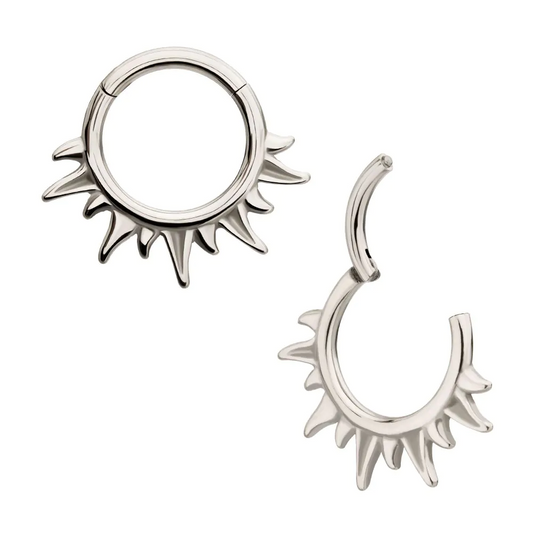 Spikey Sun Hinged Hoop