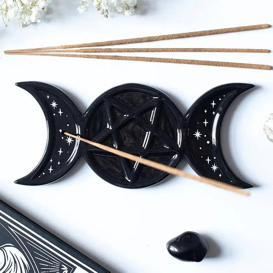 Spellbound Secrets Triple Moon Incense Stick Holder