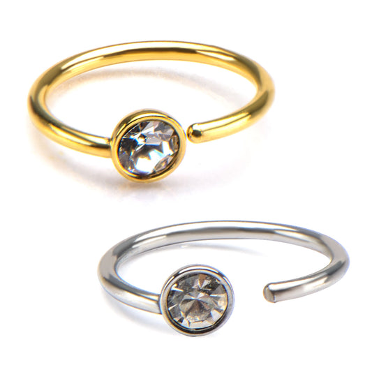 20g Seamless Ring With Gem