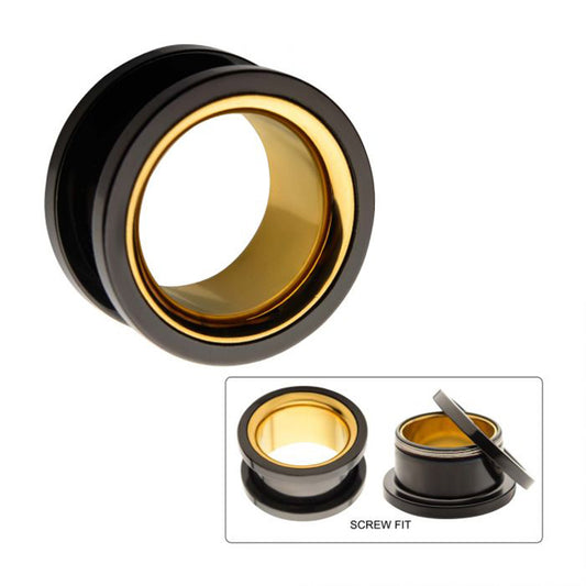BLACK WITH GOLD INLAY 16G-2G