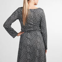 Leopard Print Button Up Sweater Dress