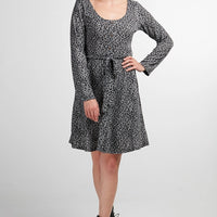 Leopard Print Button Up Sweater Dress