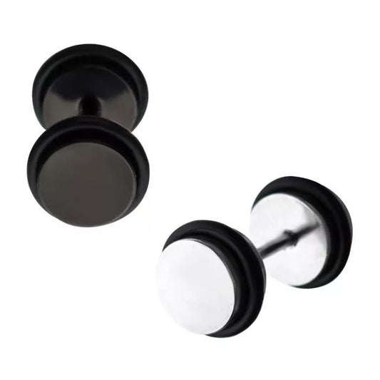 Fake 0g+ Plug With O-Rings 16g Post