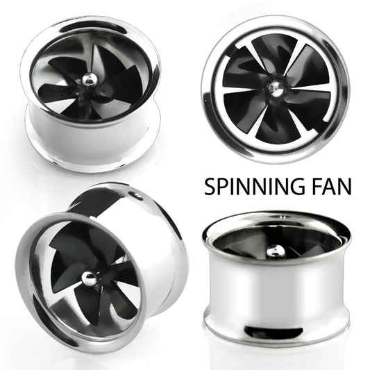 Spinning Fan Double Flare Tunnel 0g - 7/8