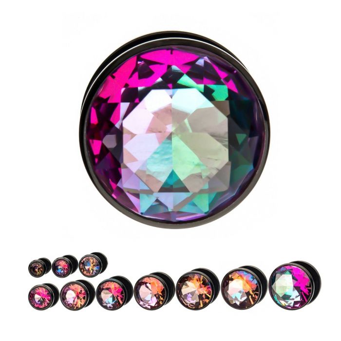 Black Machine Heads 0g - 7/8"