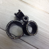 JEWELLED 0G-7/8" BLACK