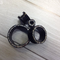 JEWELLED 0G-7/8" BLACK