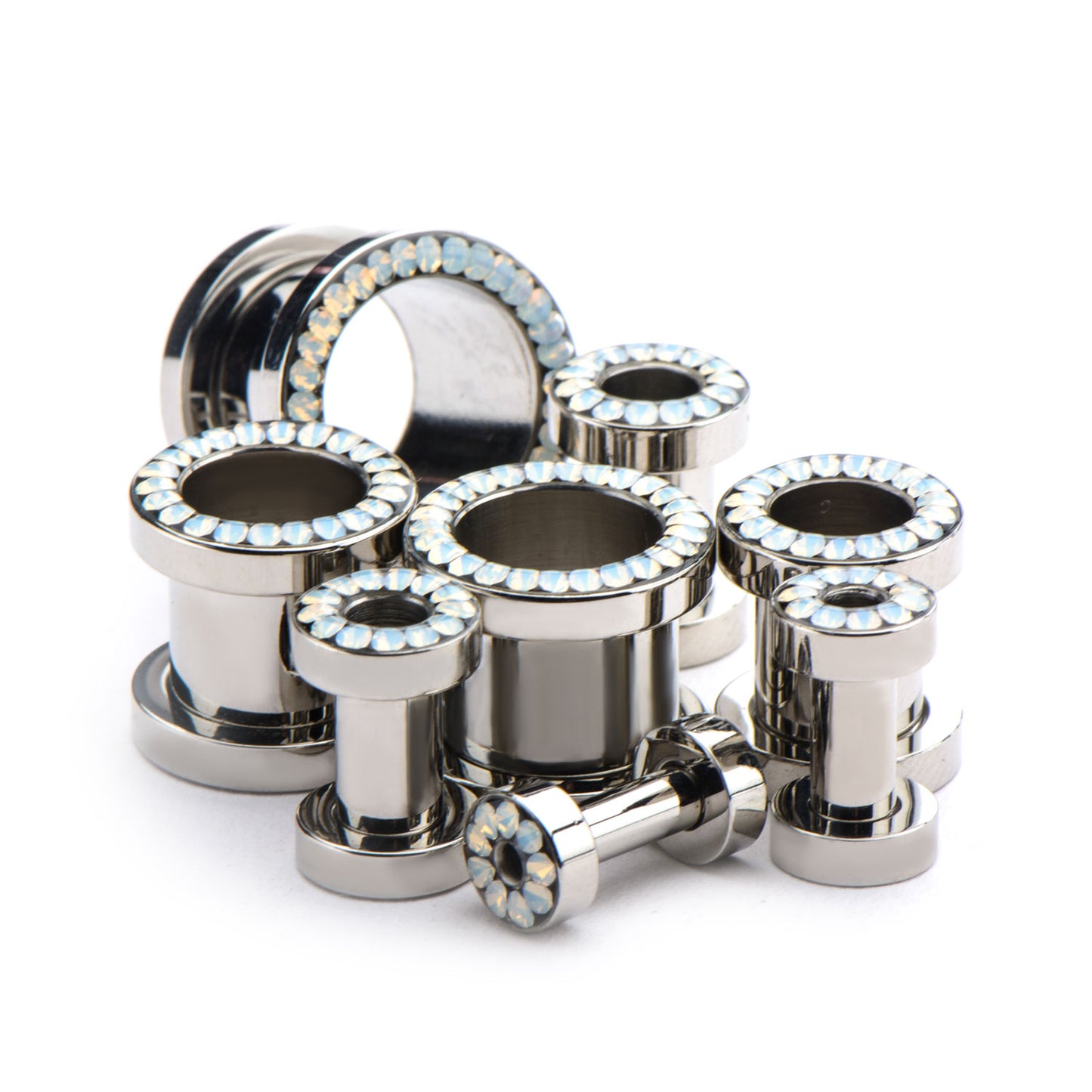 JEWEL WHITE OPAL 0G-7/8"