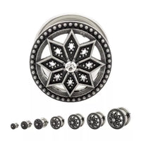 Pointed Flower With Gem 0g - 7/8