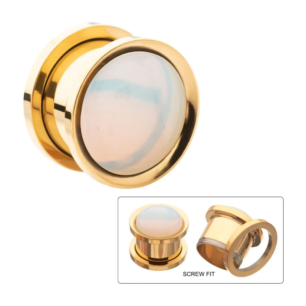 Clavijeros con incrustaciones de piedra 0G-7/8"