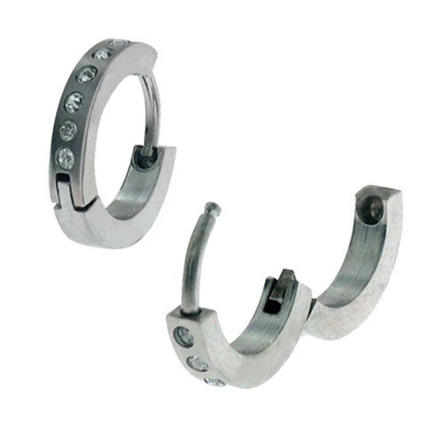 Huggie Earrings With 2mm CZs