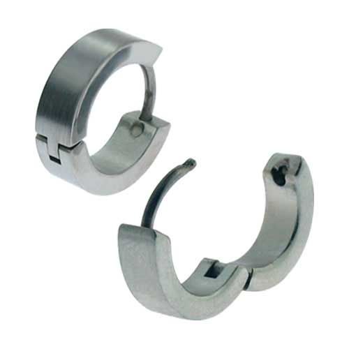 Huggies Plain Steel Earrings 3.8mm