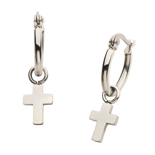 Huggie SS Cross Dangle