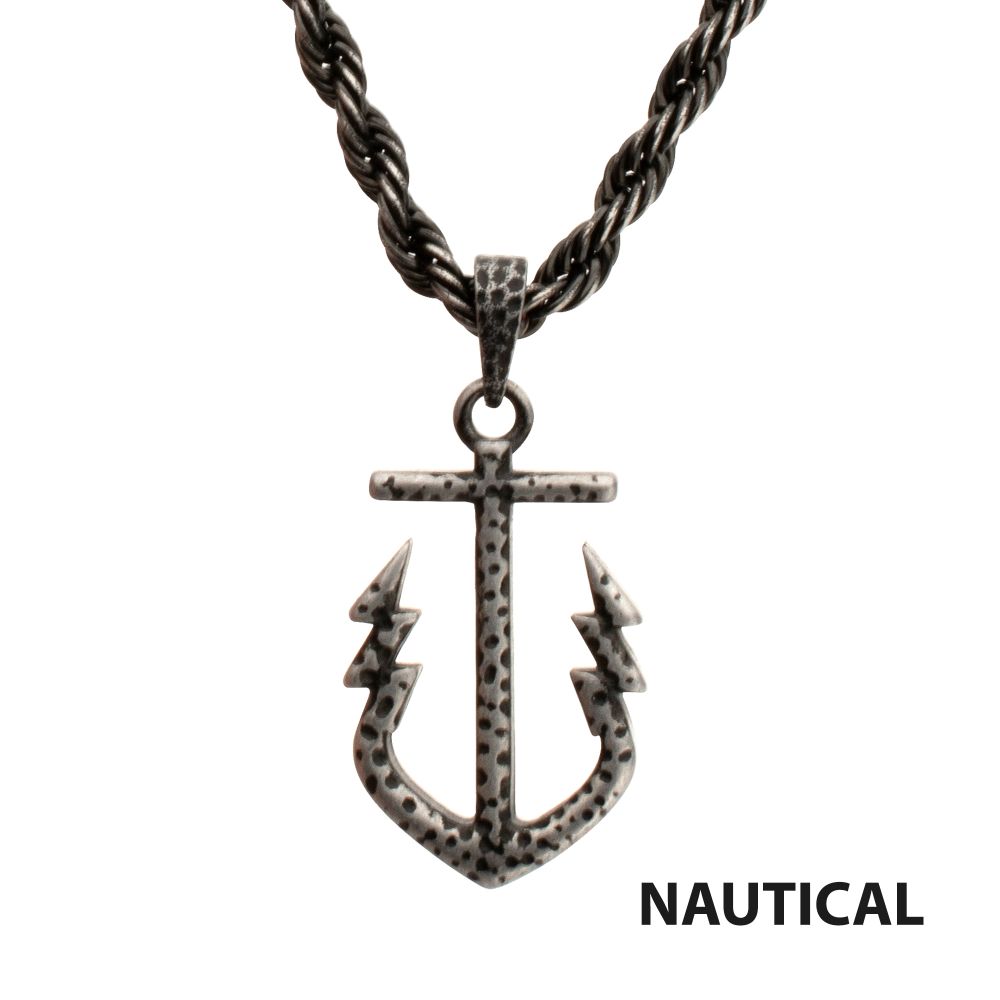 Steel Gunmetal Neptune Anchor 2.5mm 22" Chain