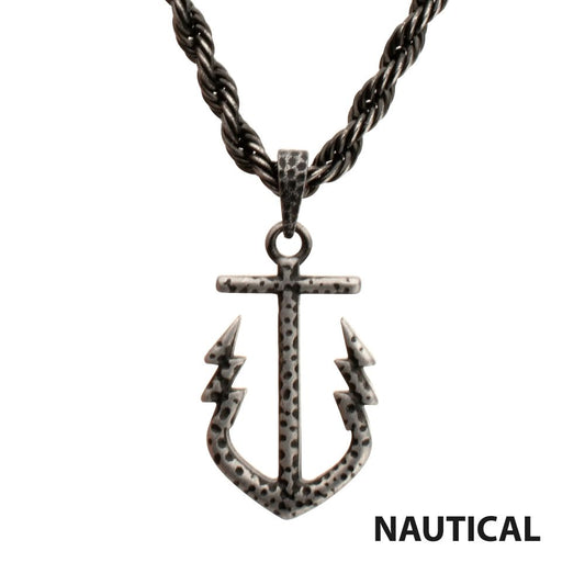 Steel Gunmetal Neptune Anchor 2.5mm 22" Chain