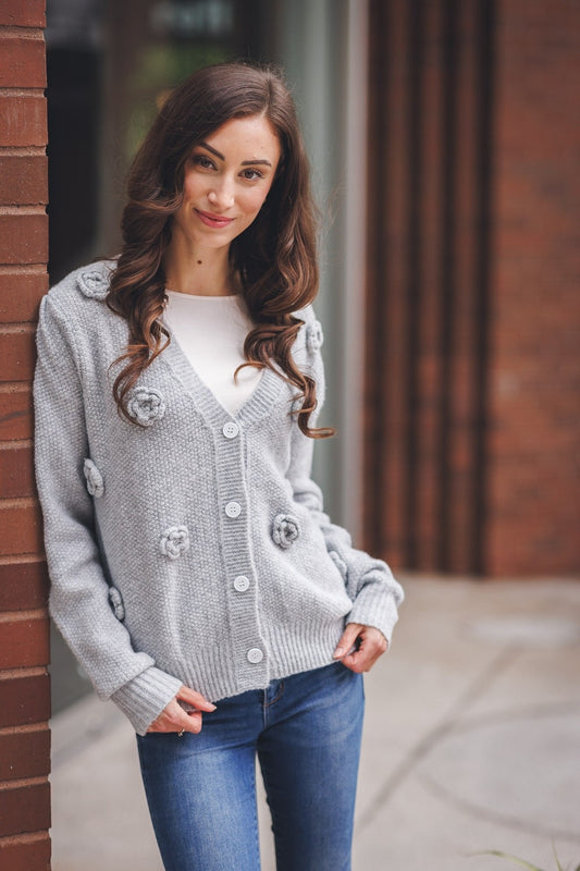 3D Rose Cardigan
