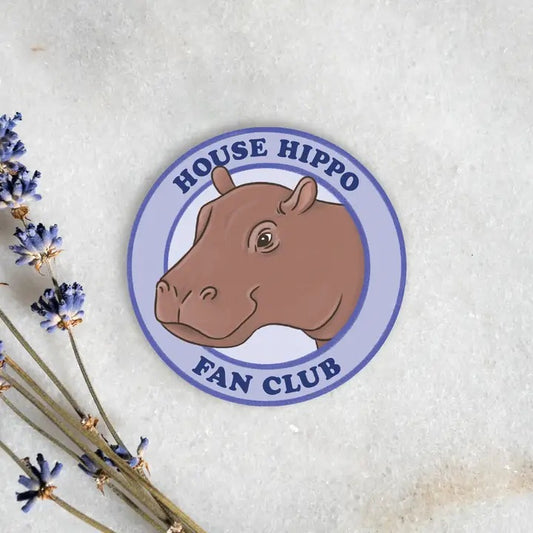 House Hippo Sticker
