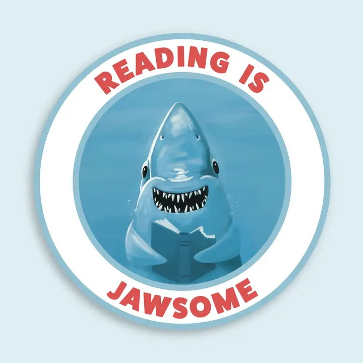 Reading Is Awesome Shark Sticker