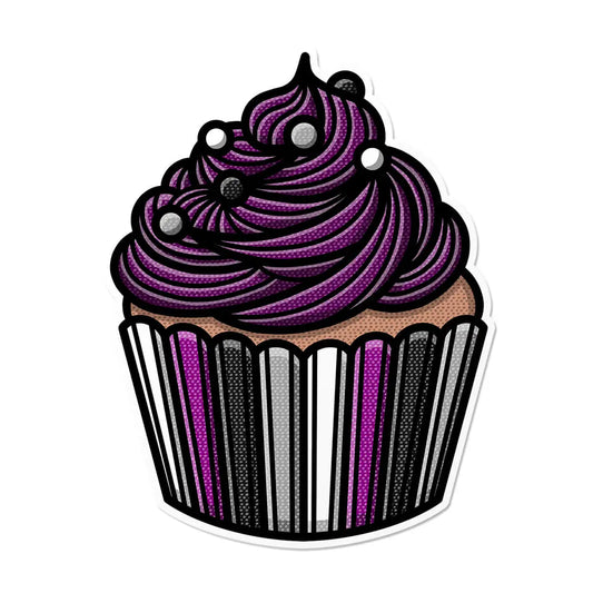 Asexual Cupcake Sticker